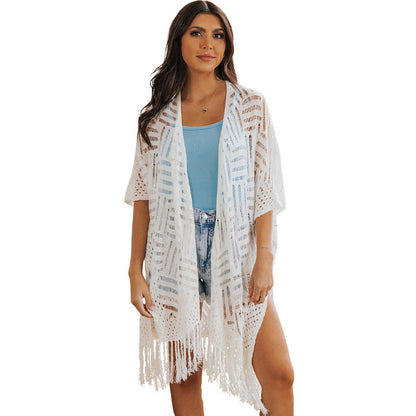 Oversized  Crochet Tassel Kimonos Sweater